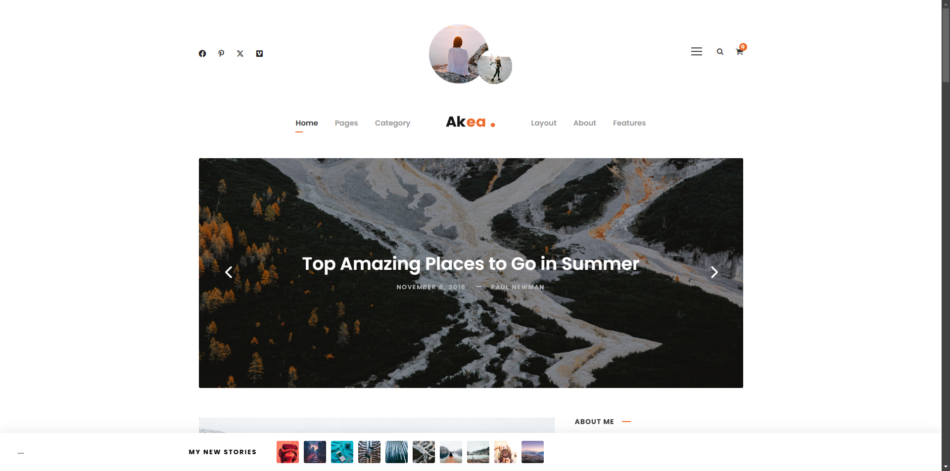 Akea - Minimal Blog Template