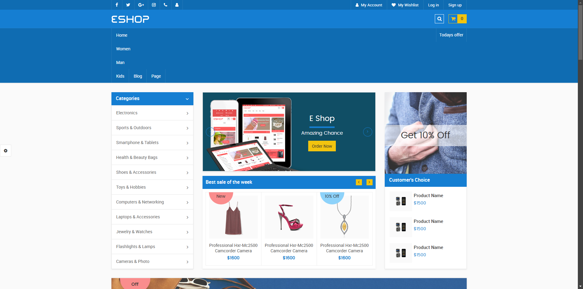 Esshop - Minimalist E-commerce Template
