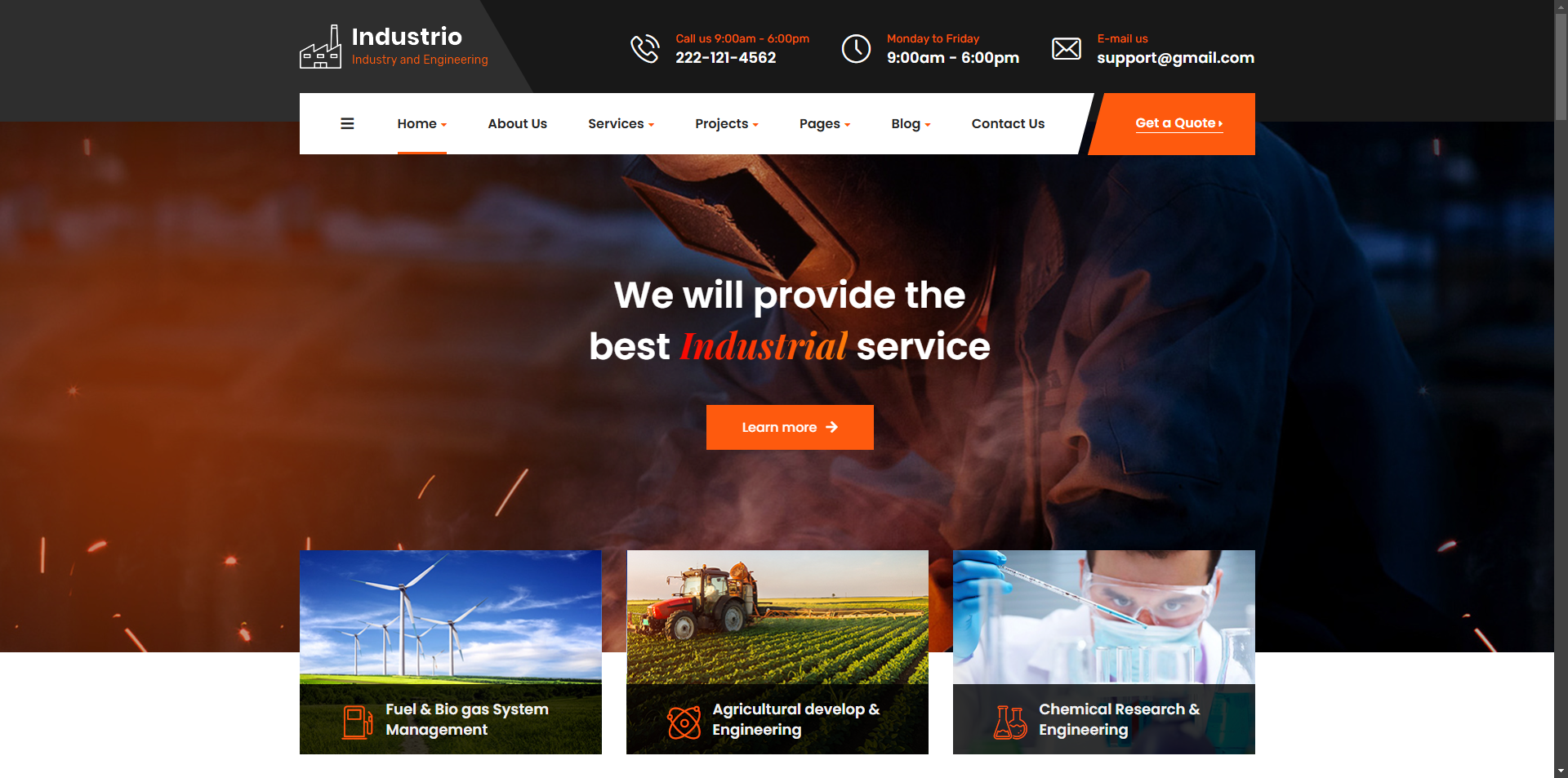 Industrio - Industry & Factory Business Template