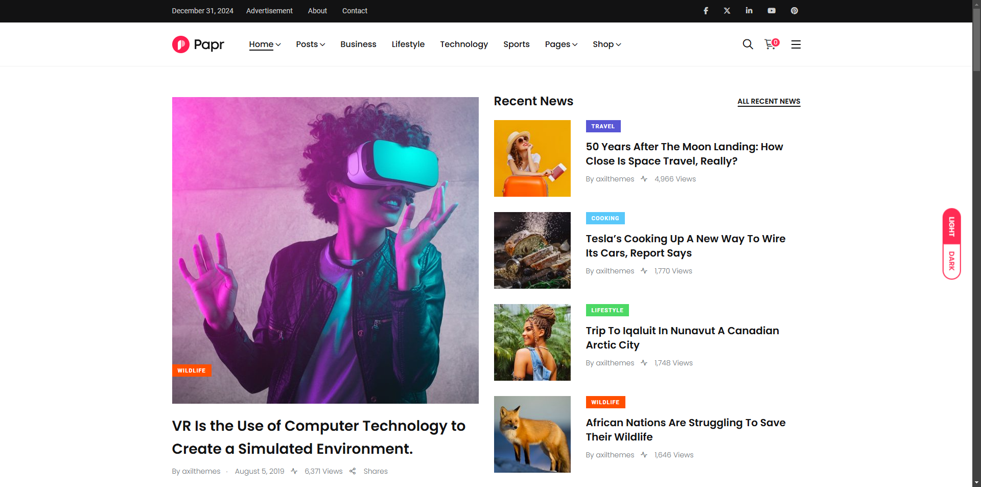 Papr - News & Magazine Template